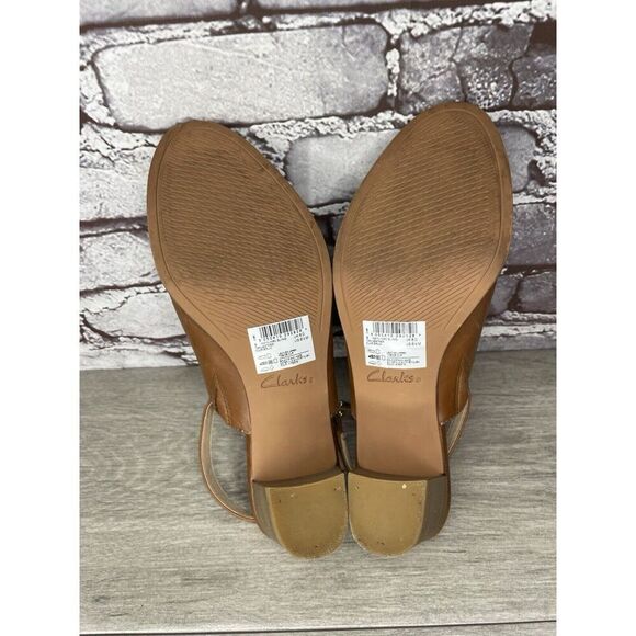 Clarks Brown Leather Casual Ankle Strap Open Toe Sandals Women Sz 8.5M US/39.5EU - Picture 7 of 16